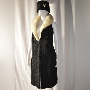 Vintage Handmade Fur vest sz Small , One of a kind